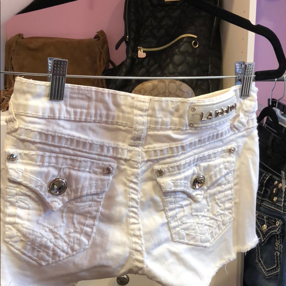 Y2K LA idol White Short Shorts